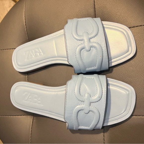 Zara size 37 slip on sandals, summer - Picture 3 of 8